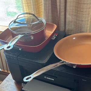 Red Copper Ceramic Cookware Set